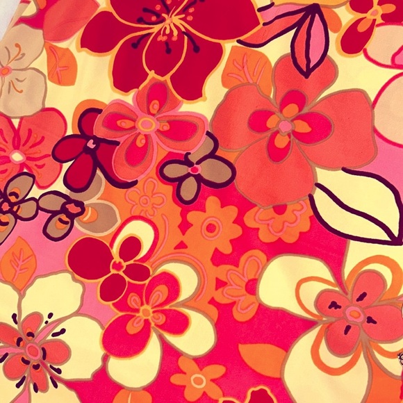 VINTAGE FLORAL BODYCON MIDI VACATION LIGHTWEIGHT SKIRT - Picture 2 of 4